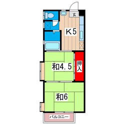 ワタナベハイツの物件間取画像